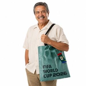 FIFA World Cup 2026 Reusable Tote Bag Teal Silver Soccer Official Merch‎ NWT